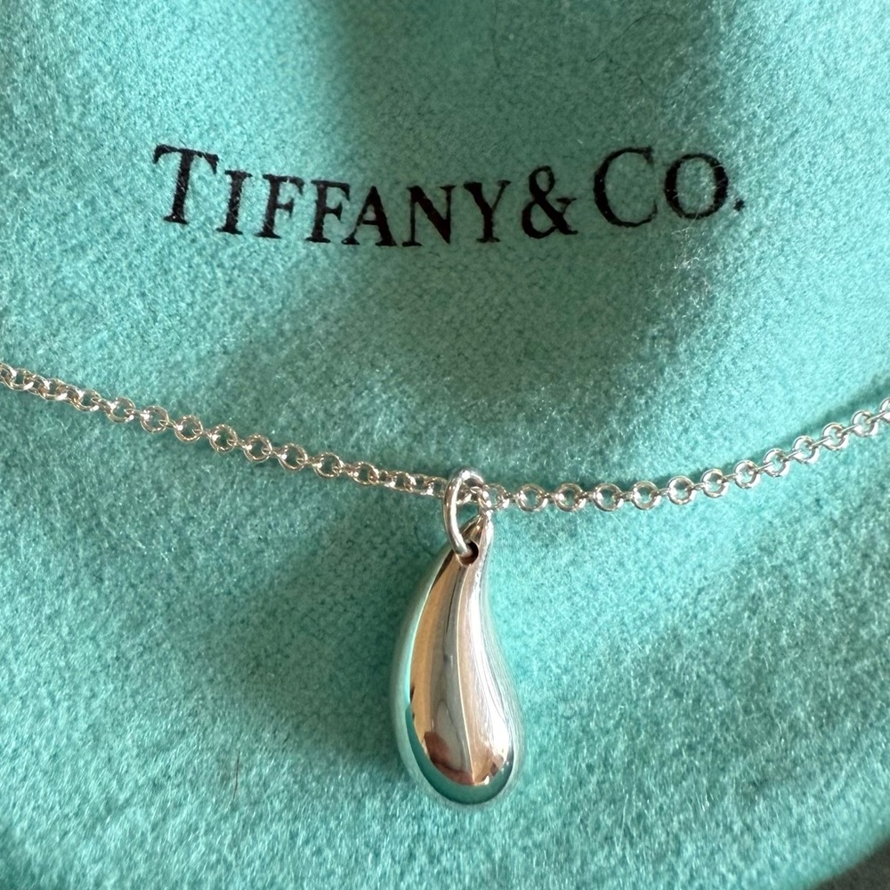 Tiffany & Co. Silver Teardrop Necklace - Picture 2 of 5